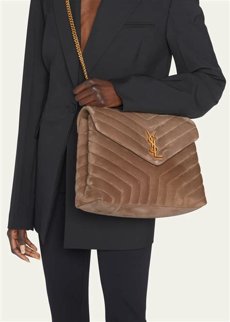 lou lou ysl media|Saint Laurent Loulou Medium YSL Shoulder Bag in Quilted Suede.